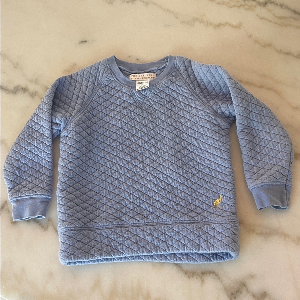 The Beaufort Bonnet Company Blue Quilted Sweatshirt